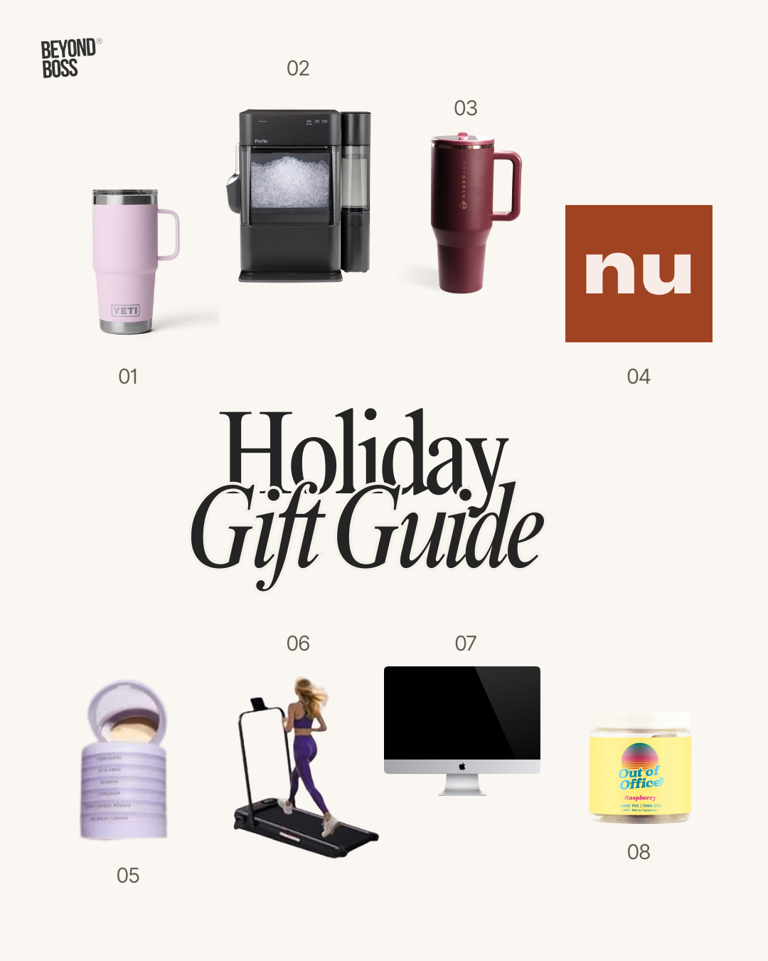 2025 Holiday Gift Guide for Busy Women featuring productivity gifts, self-care favorites, and lifestyle essentials for entrepreneurs, professionals, and mompreneurs.
